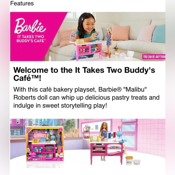 Malibu Barbie ~ “It Takes Two Pastry Café Play Set” 18 Pastry Making Accessories - Picture 12 of 12